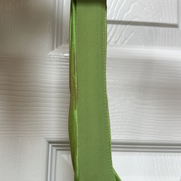 Adrianna Papell Chartreuse Halter Mini Dress (12) - Picture 3 of 8